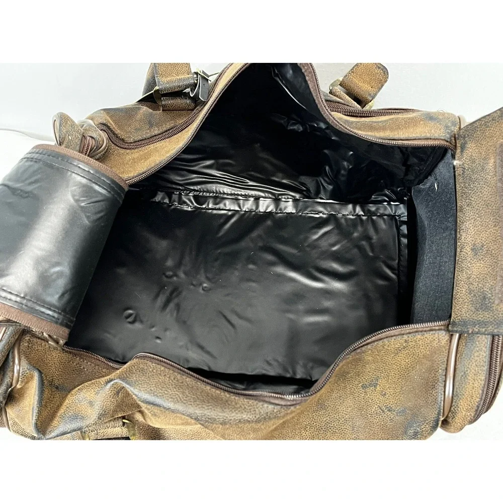 Kemper Open Small Duffle Bag Golf GUC Brown Faux Leather